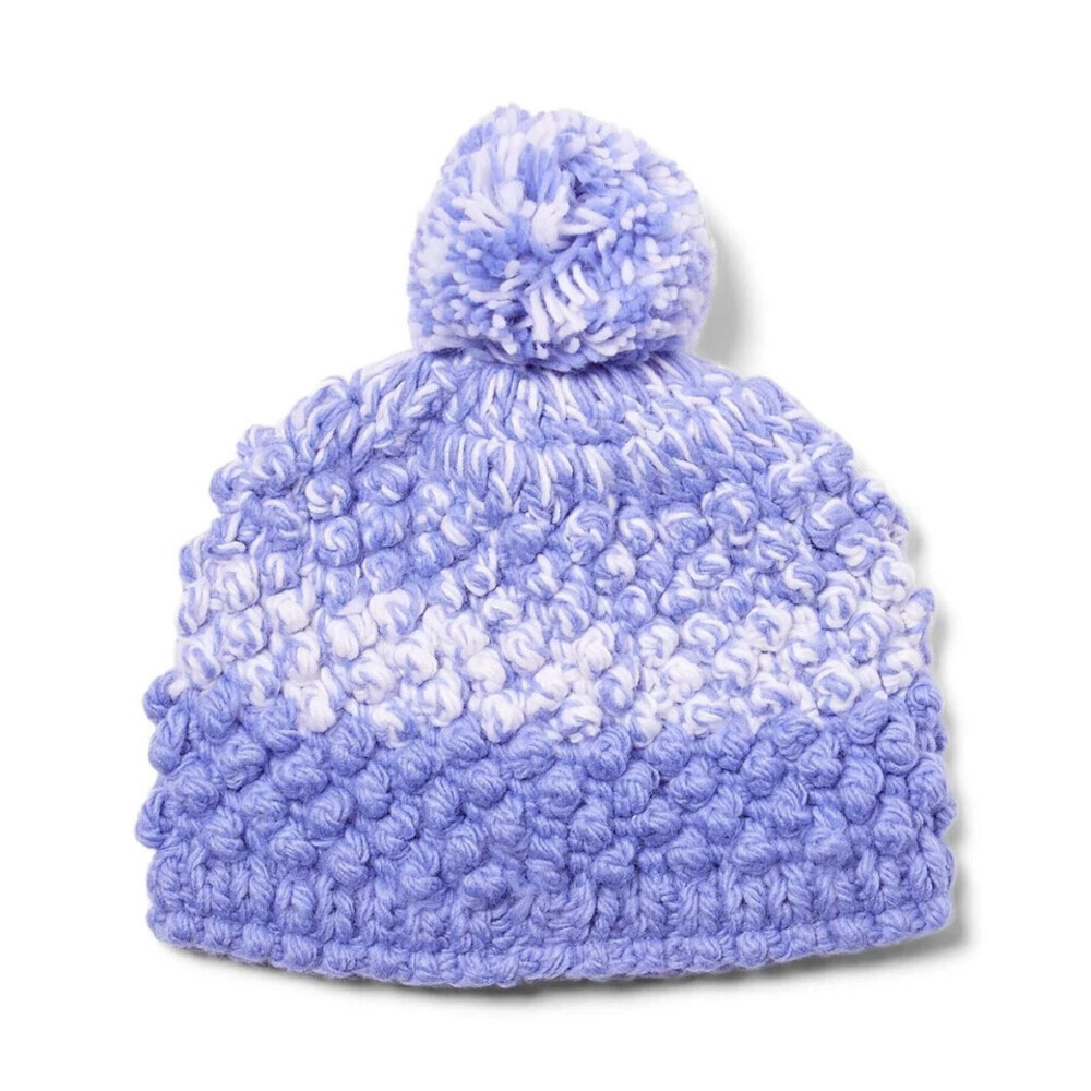 Spyder Brrr Berry Pom 38S555304-CLP Beanie Girls M/L Purple Fleece Lined DDR1514